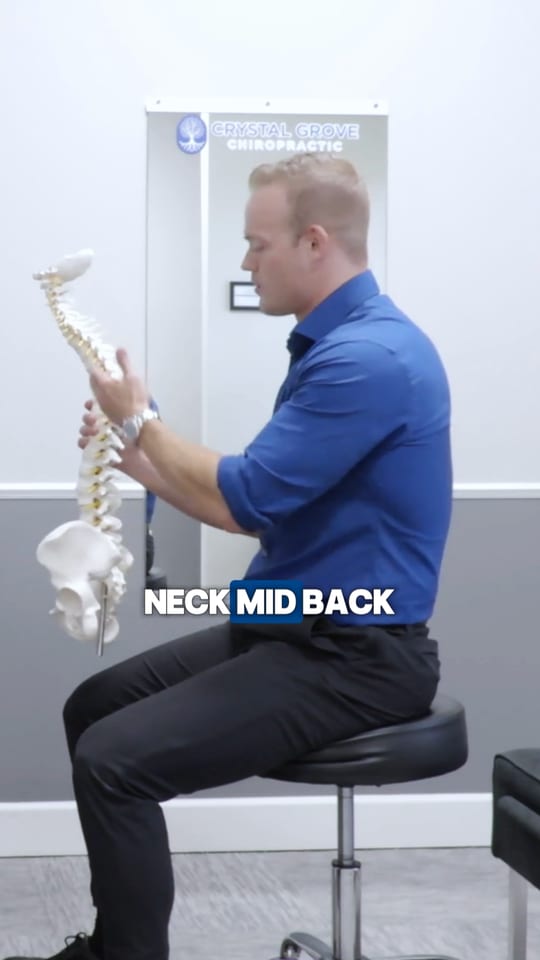 Crystal Grove Chiropractic social video — Neck, mid back and low back
