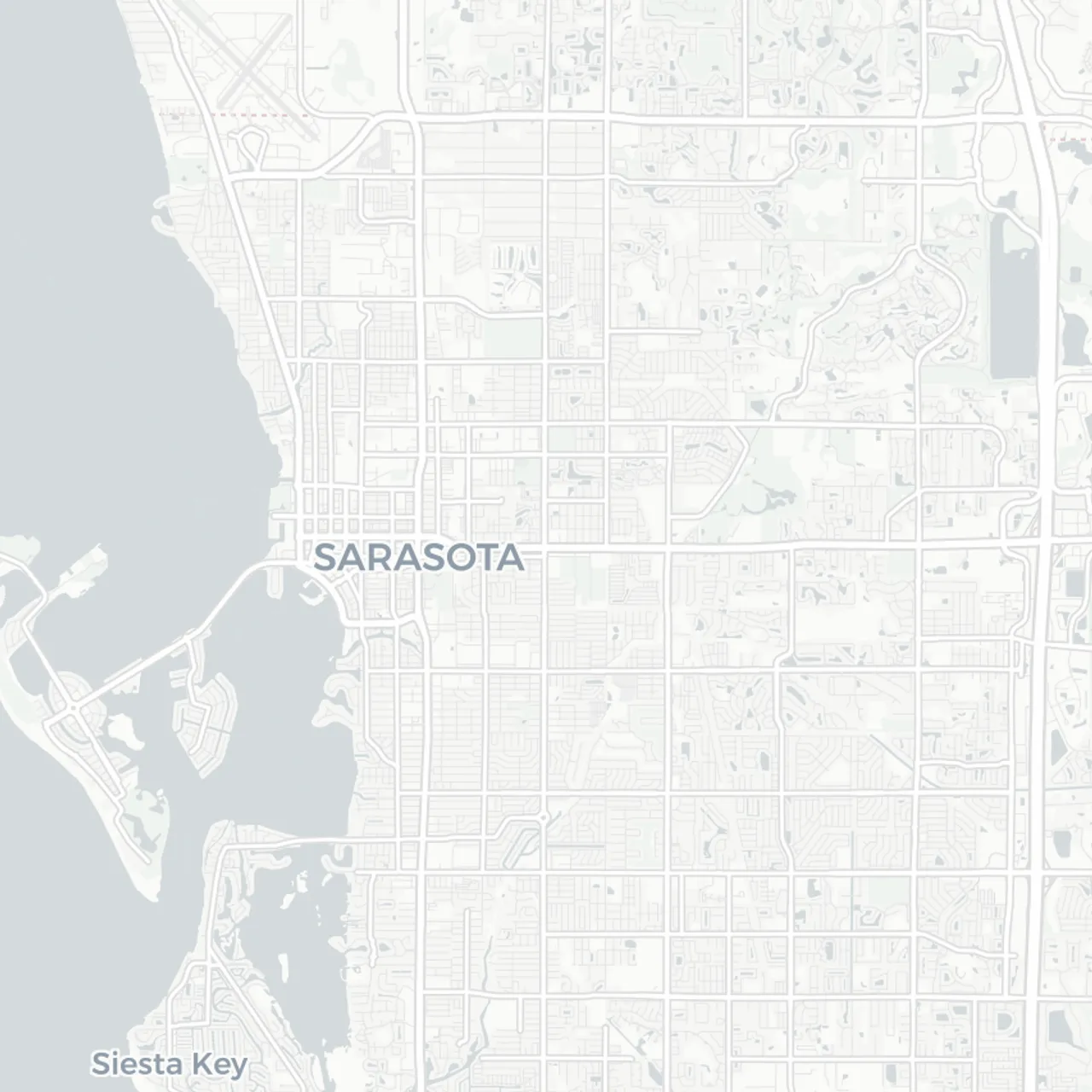 Map of chiropractor search area around Sarasota Chiropractic and Physical Therapy