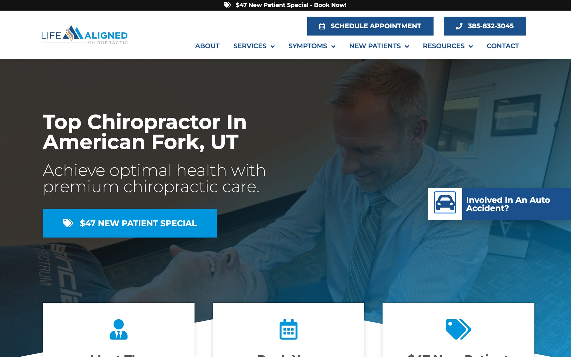 Life Aligned Chiropractic website built by CHIROBASIX