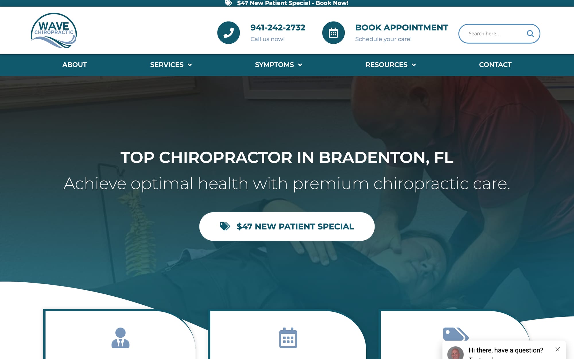 Wave Chiropractic website built by CHIROBASIX