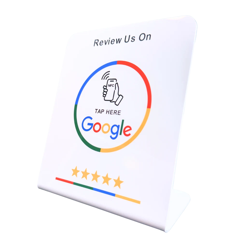 Google Review Stand — NFC tap-to-review stand for chiropractic practices