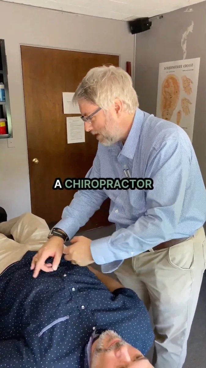 North Star Integrated Facebook video ad: the doctor adjusting a patient with on-screen captions