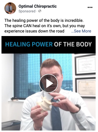 Chiropractic Facebook Ads